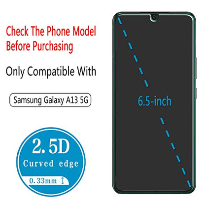 2 Pack Screen Protector for Samsung Galaxy A13 5G Tempered Glass