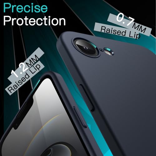 JETech Slim Case for iPhone 17e/16e, Dark Blue | Camera Lens Protection, Soft TPU Design, Matte Finish, Shockproof Protection - color: Dark Blue, size: iPhone 17e/16e