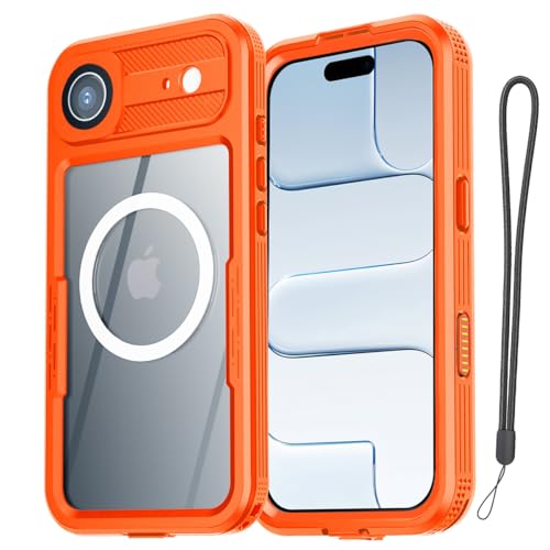 AICase Waterproof Case for iPhone Air with MagSafe Clear Water Proof Snowproof/Dustproof/Shockproof,IP68 Certified 360 Full Body Protection Fully Sealed Underwater for iPhone Air_97 - size: iphone Air
