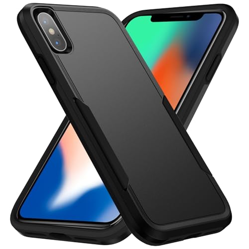 Designed for iPhone Xs/iPhone X Case, Heavy Duty Protection Shockproof Dropproof Dustproof Anti-Scratch Phone Case Cover Protective Case, Black - size: for iPhone XS / X