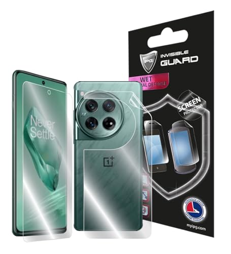 IPG for Oneplus 12 Screen + Back Hydrogel Protector Invisible Touch Screen Sensitive Ultra HD Clear Film Anti Scratch Skin Guard - Smooth/Self-Healing/Bubble -Free for Full Body - size: Full Body (Screen + Back Protector)