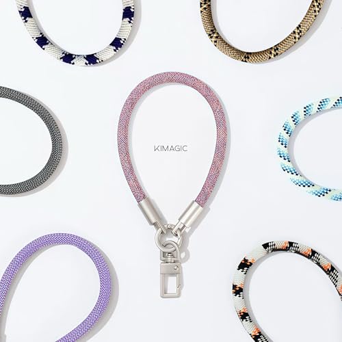 KIMAGIC Korean Dopamine Phone Wrist Strap - Handmade Thickened Phone Lanyard, Anti-Drop Hands-Free Charm - color: 07 Premium Sage Green