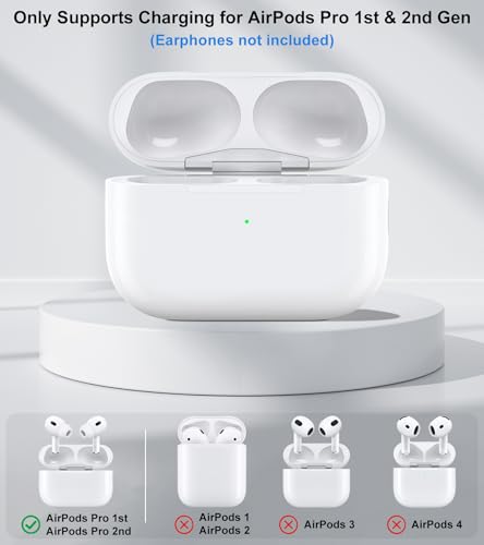 Wireless Charging Case Compatible with AirPods Pro 2nd & 1st (USB-C Port)