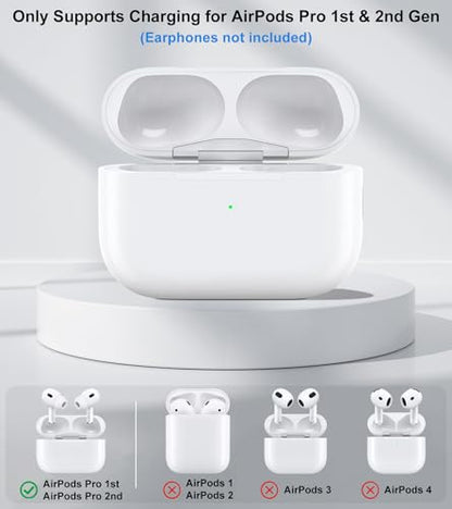 Wireless Charging Case Compatible with AirPods Pro 2nd & 1st (USB-C Port)