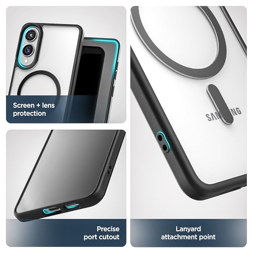 Encased SlimShield for Samsung Galaxy S25 Edge Case with Belt Clip (Compatible with MagSafe) Slim Protective Case & Holster (Clear, S25 Edge) - color: Clear, size: S25 Edge