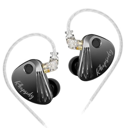 CCA Rhapsody 4-Mode Tuning Switch in-Ear Monitor Headphones, 2DD+4BA Hybrid Gaming IEM, HiFi Bass Wired Earphones for Audiophiles, Musicians & Singers - size: Without Mic