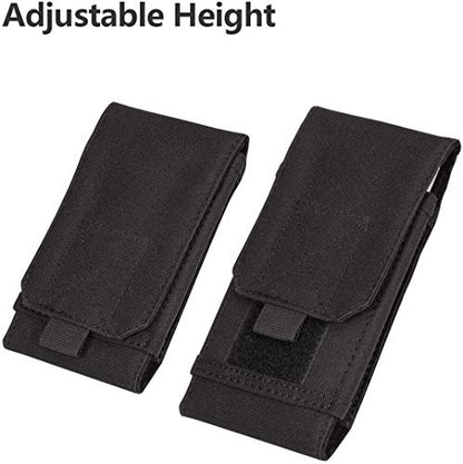 Tactical Molle Phone Holster Pouch, Universal Belt Waist Bag for iPhone 17 Pro Max/17 Pro/17/16 Pro Max/15 Pro Max/14 Pro Max/13/12, Samsung S25 Ultra/S24/S23, Size L - color: Gray(1 Pack)