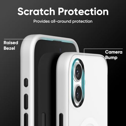 FLOLAB Surtect Tri-Fusion Magnetic for iPhone 17 Case Protective Slim Design Magsafe Compatible Military Grade - White Clear Matte Translucent - color: White Clear Matte Translucent, size: iPhone 17