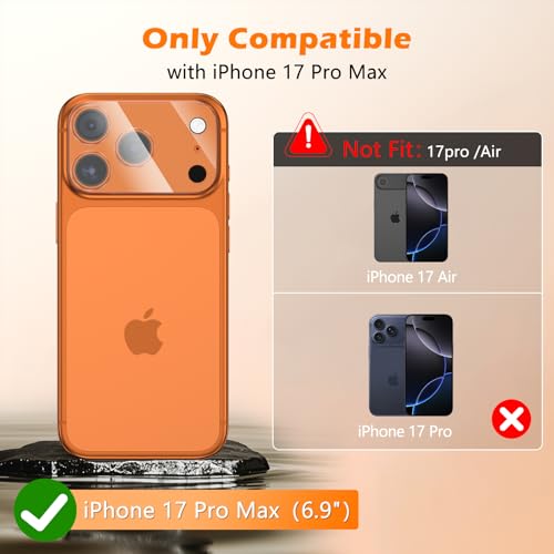 imluckies 3 Pack for iPhone 17 Max 6.9" Camera Lens Protector, HD Clear Tempered Glass Camera Accessories, 9H Hardness Anti-Scratch Screen Cover, Case Friendly[Not Affect Night Shots] - size: 17 Max-Clear