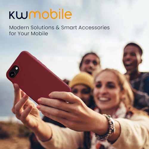 kwmobile Case Compatible with Apple iPhone 17e / iPhone 16e Case - Soft Slim Protective TPU Silicone Cover - Bordeaux Violet - color: bordeaux violet