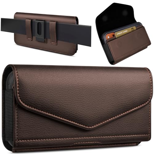 Holster with Card Holder Compatible Galaxy A17 A16 A15 A14 A13 - color: Coffee, size: XL