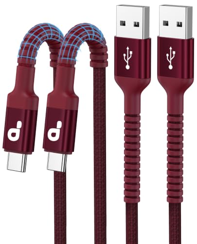 USB to USB C Cable 3A Fast Charging [2 Pack, 6FT], USB A to USB C Charger - color: Red, size: 6FT, style: USB A to USB C