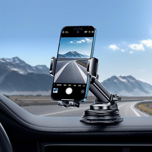 Qifutan Car Phone Holder Mount Phone Mount for Car Windshield Dashboard Air Vent Universal Hands Free Automobile Cell Phone Holder Fit for iPhone Smartphone Camera Mounts - color: Carbon fiber