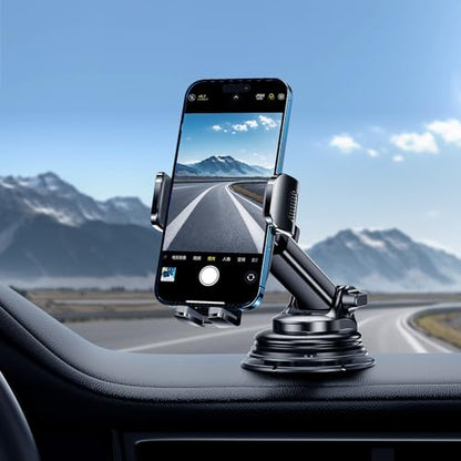 Qifutan Car Phone Holder Mount Phone Mount for Car Windshield Dashboard Air Vent Universal Hands Free Automobile Cell Phone Holder Fit for iPhone Smartphone Camera Mounts - color: Carbon fiber