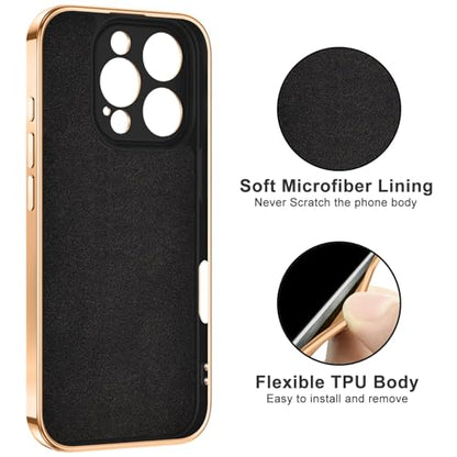 Dinick Black for iPhone 16 Pro Case with Ring Holder Kickstand - color: Black, size: 6.3'' iPhone 16 Pro