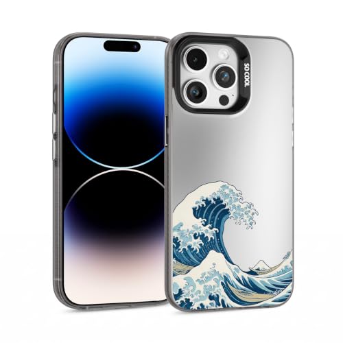 for iPhone 14 Pro Case, TPU, Drop Protection, Waves | Matte Silver Back, Shockproof, Fade-resistant, Anti-yellow, Lens Protection, Precise Cutout, Slim grip, Waves - color: Waves, size: iPhone 14 Pro