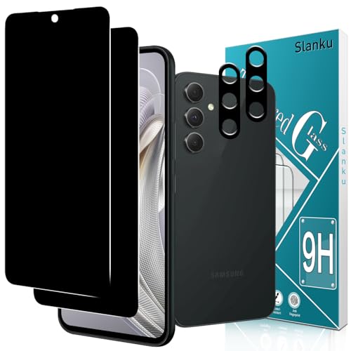 Slanku for Samsung Galaxy A54 5G Privacy Screen Protector Tempered Glass - color: Black