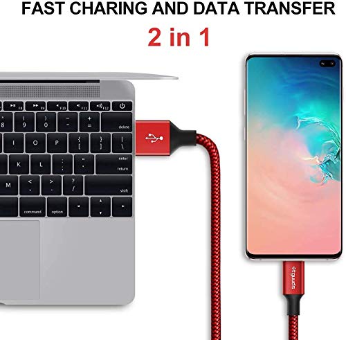 etguuds Long USB to USB C Cable, 16ft USB A to USB C Cable Fast Charging - color: Red