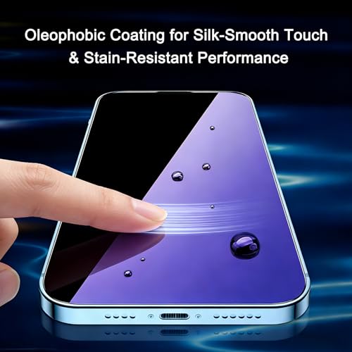 2 Pack Compatible with iPhone 17 Pro Max Privacy Screen Protector, Anti-Spy Anti-Blue Light Eye Protection Tempered Glass Film, Scratch Resistant, Full Coverage, Case Friendly - size: for iPhone 17 Pro Max