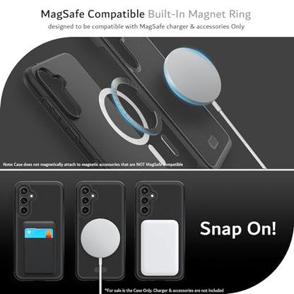 TUDIA MergeGrip Magsafe Compatible Phone Case for Samsung Galaxy S23 FE 2023 - Dual Layer, Shockproof, Military Grade, Non-Slip, Heavy Duty Protective Phone Case with Wireless Charging - Matte Black - color: Matte Black, size: Magnetic Galaxy S23 FE