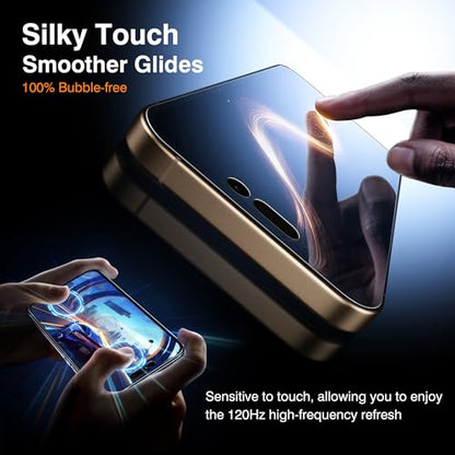 EZ-GLAZ-4+2 Pack for iPhone 16 Pro Max Privacy Screen Protector (6.9") - size: iPhone 16 Pro Max