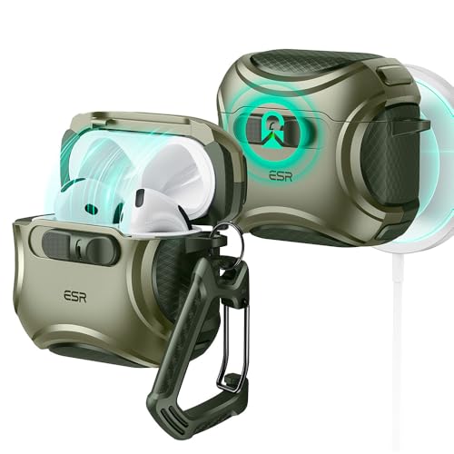 ESR for AirPods 5/4 Case, Compatible with MagSafe, Army Green - color: Army Green, size: AirPods 5&4 Case