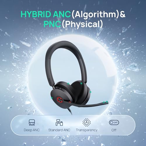 Yealink UH48 ANC Wired USB-C/A Headset,6 AI Noise-Canceling Microphones - color: USB-C/A (Teams)