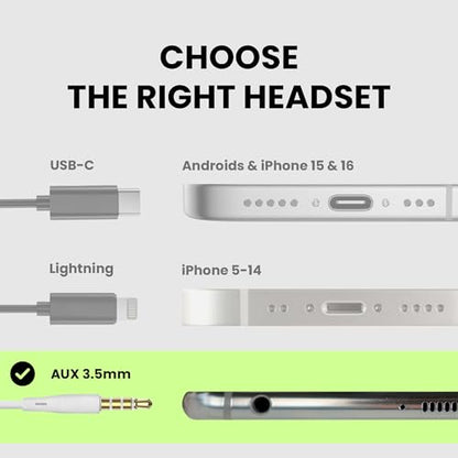 Avantree E171 - AUX 3.5mm Wired Earbuds with Microphone & Volume Control - color: White, size: Standard, style: AUX 3.5mm
