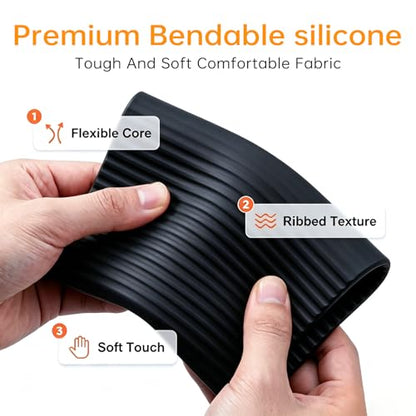Anna's Portable Foldable Silicone Aluminum Phone Holder, 2026 New Flexible Silicone Aluminum Phone Holder, Folded into Any Shape, Universal Adjustable Anti-Slip Desktop Mount for Home Office Travel
