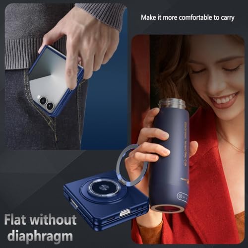 Magnetic Case for Samsung Galaxy Z Flip 7, [Compatible with MagSafe] Military Grade Shockproof Slim fit Samsung Z Flip 7 Phone Case with Magnetic Ring Kickstand, Blue - color: Blue, size: Samsung Galaxy Z Flip 7