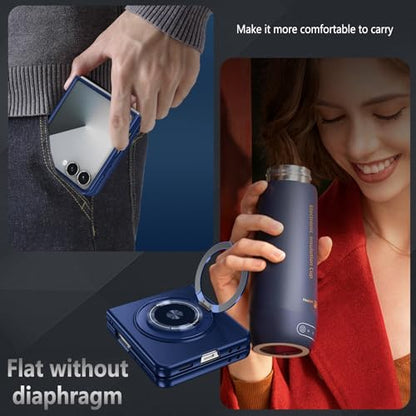 Magnetic Case for Samsung Galaxy Z Flip 7, [Compatible with MagSafe] Military Grade Shockproof Slim fit Samsung Z Flip 7 Phone Case with Magnetic Ring Kickstand, Blue - color: Blue, size: Samsung Galaxy Z Flip 7