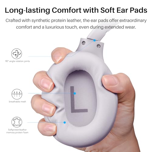 TOZO Hybrid Active Noise Cancelling Headphones, Hi Res Audio - color: Purple