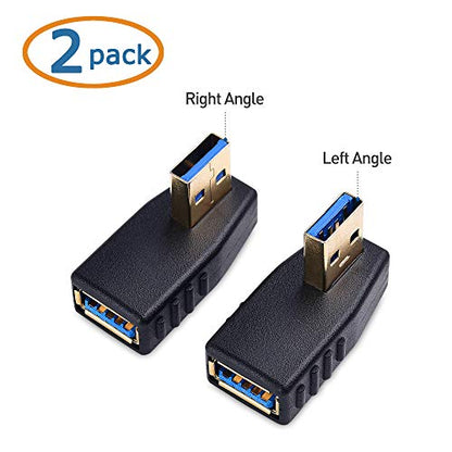 Cable Matters 90 Degree USB Adapter Combo-Pack, Left and Right Angle