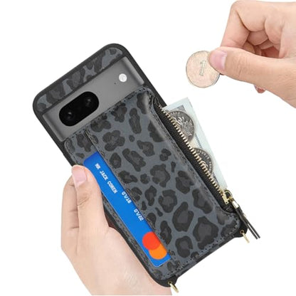 Cavor Compatible with Google Pixel 7 Case Wallet, Leopard Black - color: Leopard Black, size: Google Pixel 7
