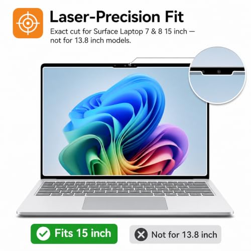Megoo Screen Protector for Surface Laptop 8 15" - 9H Tempered Glass, ArmorShield Series - Also Fits Laptop 7 15" - size: Surface Laptop 15"