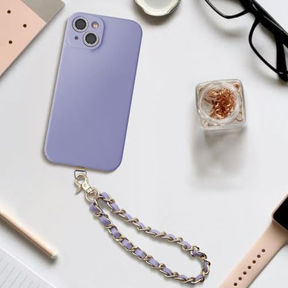 TENOC Universal Metal Phone Wrist Strap/Crossbody Chain - color: W-purple