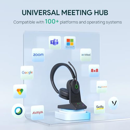 Yealink WH68 Wireless Headsets with 6 Mics for Work Active Noise Cancelling - style: WH68 UC