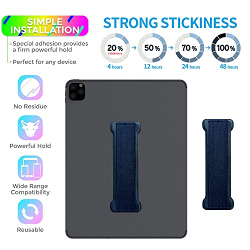 Hand Holder Strap for ipad, Tablet Hand Holder Strap, Universal Handle Grip for iPad Kindle, Mini Tablets and Cases (Blue) - color: Blue