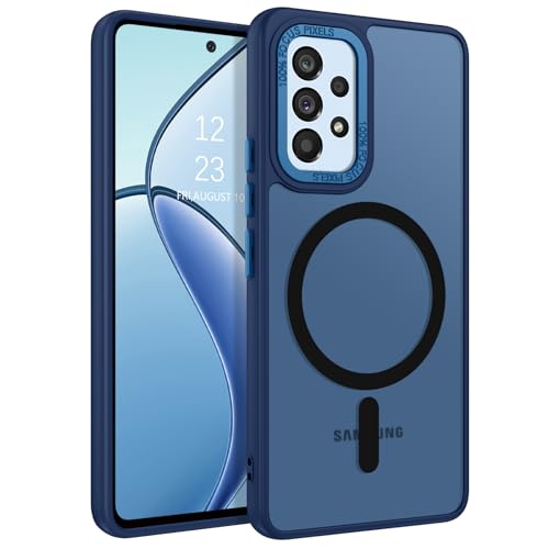 GUAGUA for Samsung Galaxy A53 Magnetic Case - Slim Translucent Matte Skin Feeling Shockproof Protective Anti-Scratch Case for Galaxy A53 5G 6.5'', Blue - color: Blue, size: for Samsung A53 5G