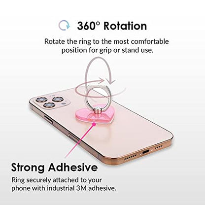 VELVET CAVIAR Cell Phone Ring Holder - Finger Ring & Stand - Improves Phone Grip Compatible with iPhone, Galaxy, Most Smartphones (Pink Stardust Glitter) - color: Pink Stardust Glitter