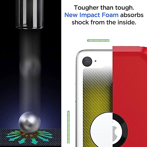 AICase for iPhone SE Case 3rd & 2nd Generation, for iPhone SE 2022/2020 Built-in Screen Protector Heavy Duty Protective Shockproof 3-Layer Full Body Rugged Phone Cover, Red/Black - color: Red/black