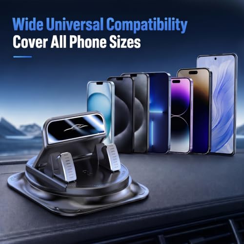 Car Phone Holder 360 Degree Rotation,Car Navigation Mount,Car Dashboard Phone Holder,Anti-Slip Waterproof Navigation Mount,Adjustable Universal Car Phone Mount for Most Smartphones