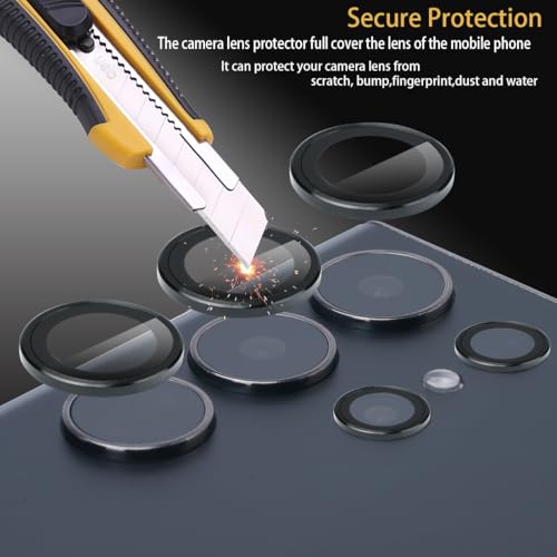 Camera Lens Protector for Samsung Galaxy S25 Ultra, Black - color: Black