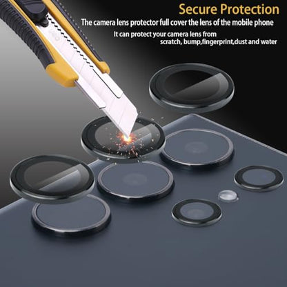 Camera Lens Protector for Samsung Galaxy S25 Ultra, Black - color: Black
