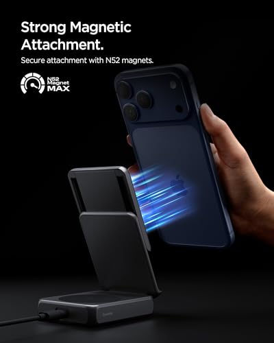 Spigen Foldable Wireless Charger, 25W Qi2.2 2-in-1