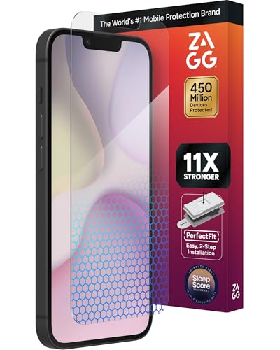 ZAGG XTR5 Screen Protector for iPhone 17e/ 16e/ 14/13/ 13 Pro - Glass, Blue Light Protection, 11X Stronger, Eyesafe CPF60 Tech, Anti-reflective Tech, Touch Sensitive Tempered Glass, Easy To Install - size: iPhone 17e/ 16e/ 14/ 13/ 13 Pro