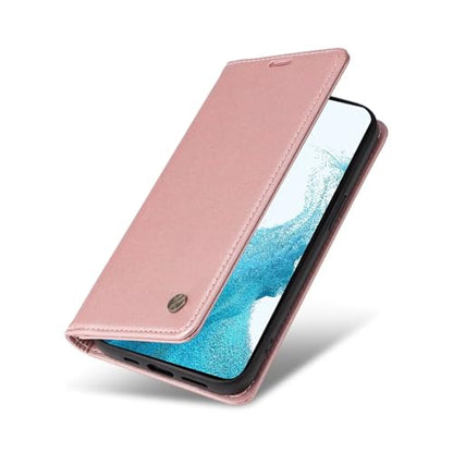 Compatible with Samsung Galaxy S23 Wallet Case PU Leather Flip Folio Case with Card Holder Magnetic Closure Shockproof Protective Phone Cover Rose Gold - color: Rose Gold, size: Samsung S23