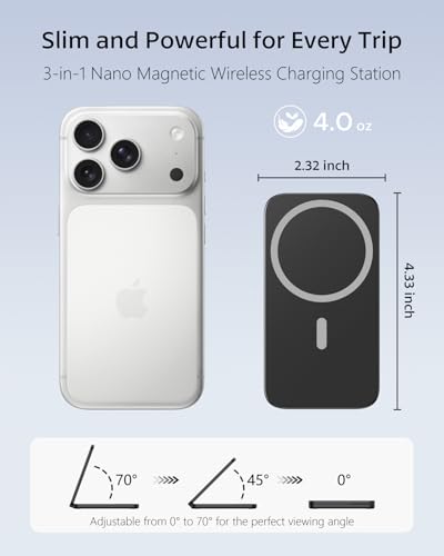 3 in 1 Wireless Charging Station for iPhone, Apple Watch & AirPods