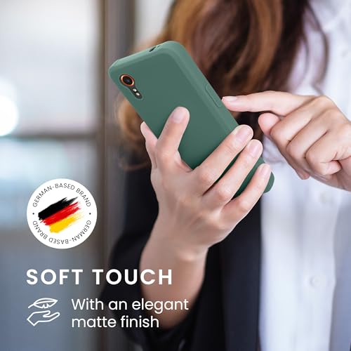 kwmobile Case Compatible with Samsung Galaxy Xcover7 Case - Soft Slim Protective TPU Silicone Cover - Forest Green - color: forest green