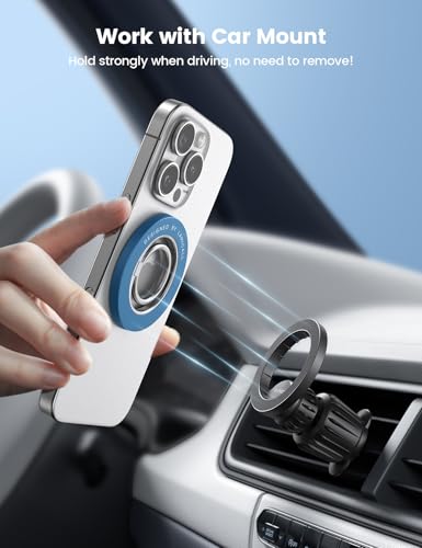 Lamicall Magnetic Phone Grip for MagSafe Accessories, Strong Magnet Ring - color: Deep Blue